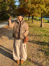 Fleece Wide-Slit Pants (3 Colors)