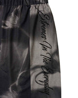 Embroidered Graphic Jersey Skirt _ BLACK