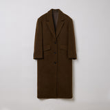 WOMAN OVER FIT SINGLE LONG COAT CAMEL BROWN