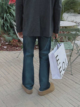 ASCLO Sand Brush Flare Denim Pants (2color)