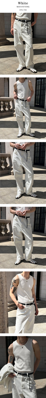 [4SEASON] Formal basic denim pants(3color)