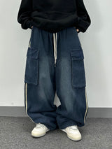  denim track cargo pants