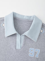 ダイヤモンドディテールカラーTシャツ 232427892