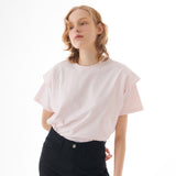 カッティングラインフリルTシャツ PINK