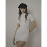 EVE HALF NECK DRESS-IVORY