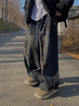 Oil Washed Vintage Wide Pants