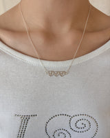 [925SILVER] RHYTHM TRIPLE HEART NECKLACE