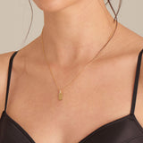 Glam Military Name Tag 925 Silver Necklace N037-02G