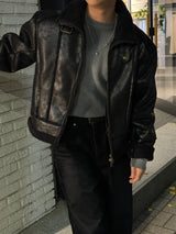 Cutting rider crop mustang jacket
