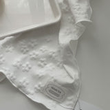 White flower kitchen cloth