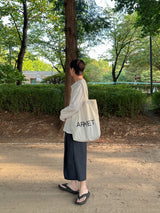 ワッフルオーバーヘンリーネック長袖Tシャツ