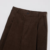 MAN ワンタックコーデュロイパンツ CHOCO BROWN