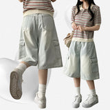 Roit's Washed Cargo Denim Bermuda Shorts