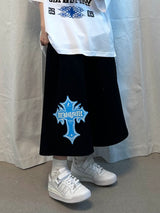 cross sweat bermuda pants