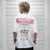 PEANUT STAIN - Fakenut Stain Wanted Ivory Boxy Oversized Tshirt