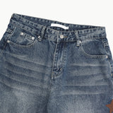 Star side patch denim pants