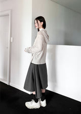 SOFT KNIT HOOD ZIP-UP