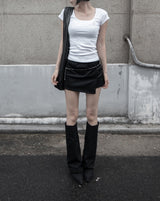 26SS★ [mnem] ME スクープネック ベビー Tシャツ