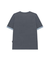 ヘブンセントカラーレイヤードロールアップTシャツ -マジェントグレー