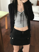 Ribbon lace sleeveless (3 colors)