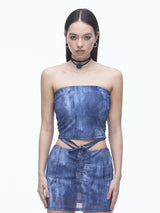 Denim Mesh Top (BL)