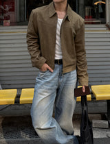 Pure straight denim pants