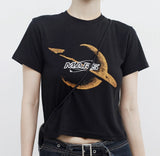 ア マスククロップドTシャツ