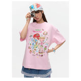 BETWEENAND x sunonebird プリントラウンドネック半袖Tシャツ