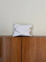 Soft cotton flat pouch - sky blue , M size