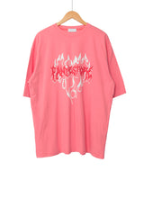 Heart Lettering Oversized Short-Sleeved T-Shirt