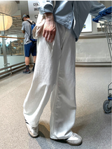 スロブホワイトワイドデニムパンツ