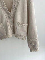 da flower knit cardigan