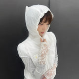 Dear Shirring windbreaker