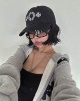 [UNISEX] Chrome Patch オーバーサイズフィット フード付きジップアップジャケット