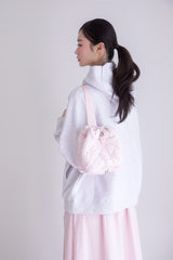 Gingham check string mini backpack (PINK)