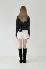 KIRSH PLAIN STRIPE SLIM FIT LONG SLEEVE [BLACK]