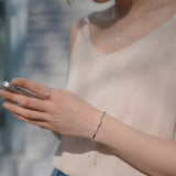 Dream Catcher, single line bracelet_April Birthstone
