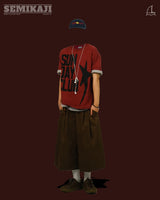 HEAVEN Belt Cotton Bermuda Banding Pants