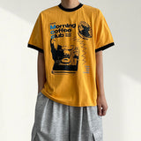 ティンケカラーリンガーショートスリーブTシャツ(4 colors)