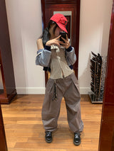 CURVED TUCK BALLOON PANTS (2C)