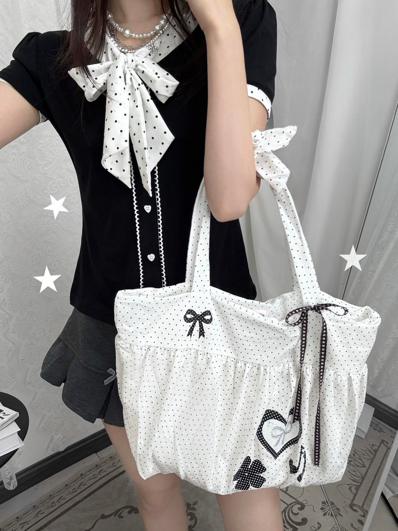 Polka Dot Shoulder Bag