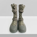 Ned Buckle Suede Middle Boots