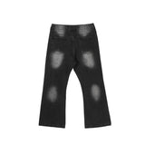 ASCLO Diagonal Incision Bootcut Denim Pants