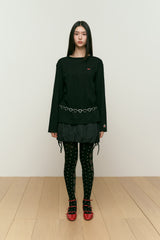 COLLECTION SUEDE PUMPKIN SKIRT [CHARCOAL]