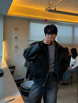 Bes black wide denim pants