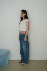 Harbor ribbon blouse_ivory