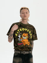RTVG(RETROVEGAS) 420ガーフィールドスモーキングカモTシャツ