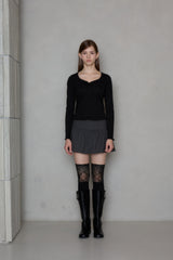 ［2EA 1SET］PETAL RIB LACE SOCKS