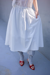 レース ストリング ロングドレス(Ivory)