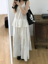 Checkered Long Skirt (2color)